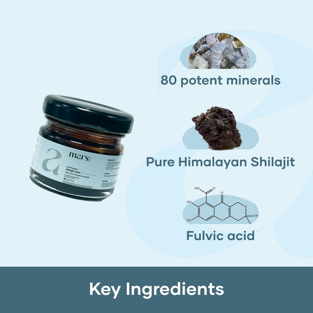 Mars by GHC Vitality Booster Combo | Shilajit y Sea Moss (60 cápsulas)