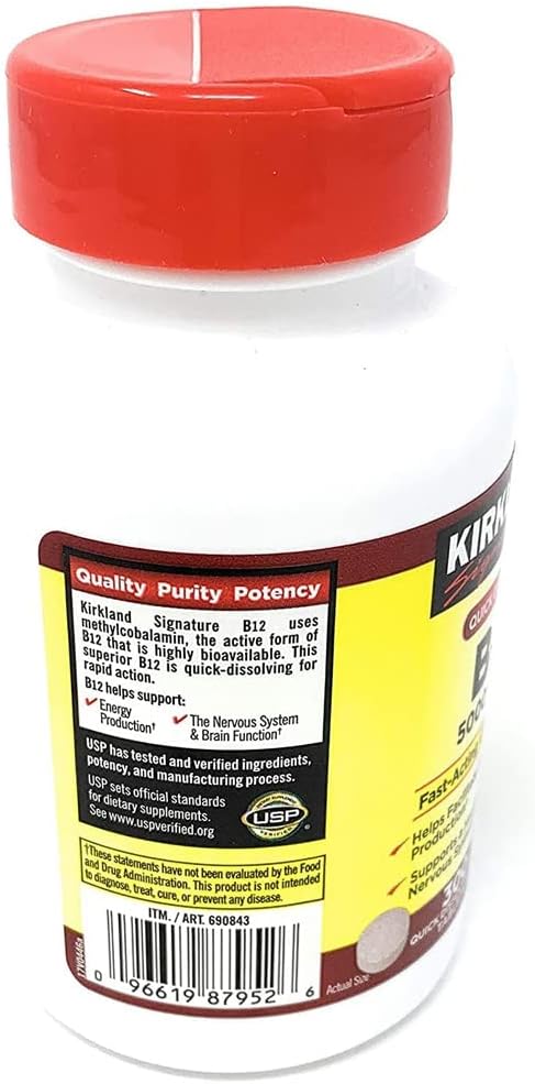 Kirkland Signature B-12 5000 mcg, 300 tabletas (paquete de 2)