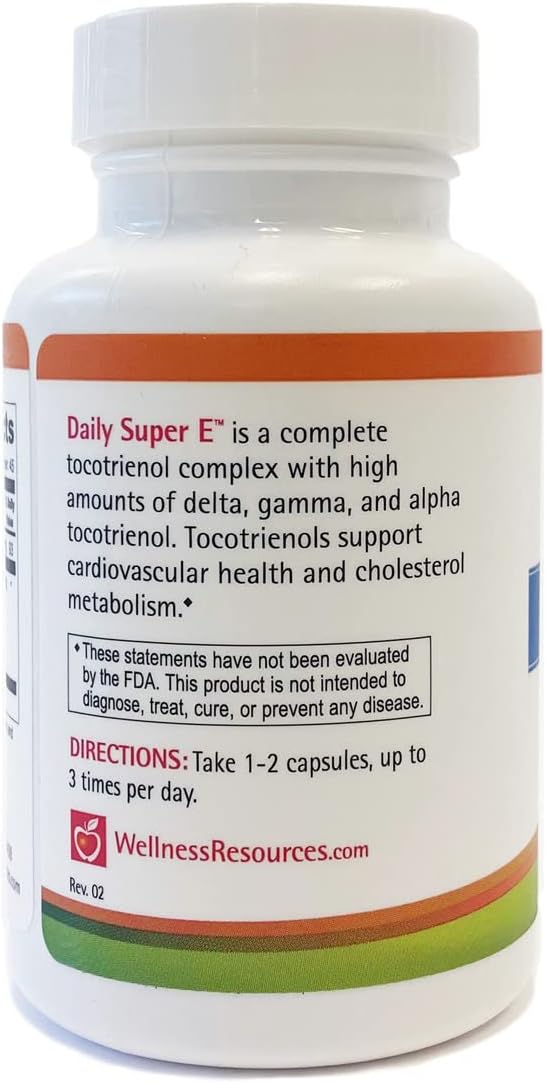 Wellness Resources Daily Super E - Vitamin E Complex with Tocotrienols, 90 Capsules