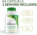 Youngevity Ultimate Mineral Caps - 70+ Minerales Traza Esenciales, 64 Cápsulas