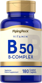 Piping Rock Complejo de Vitamina B50, 180 Comprimidos