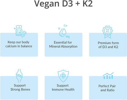Magceutics Vitamina D3 K2 5000 UI 100 mcg MK-7 con MCT - 30 Cápsulas Veganas – Image 5