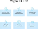 Magceutics Vitamin D3 K2 with MCT, 5000 IU Vegan D3 & 100 mcg MK7 K2, 60 Cápsulas