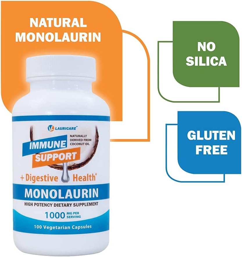 Lauricare Monolaurin 1000mg - 100 Cápsulas