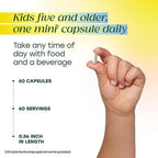 MegaFood MegaFlora Kids Probiotics - 5 Mil Millones de UFC - Sin OGM, Vegetariano, Sin 9 Alérgenos - 60 Cápsulas Mini