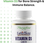 Paradise Herbs Earth's Blend Vitamin D3 con Base de Superfoods - 90 Cápsulas Vegetarianas