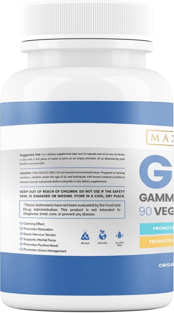 Maximum Slim GABA 750 mg - Ácido Gamma-Aminobutírico para el Sistema Nervioso
