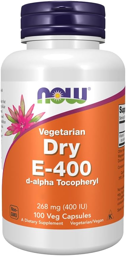 Now Foods Vitamina E Seca-400 UI, 100 Cápsulas