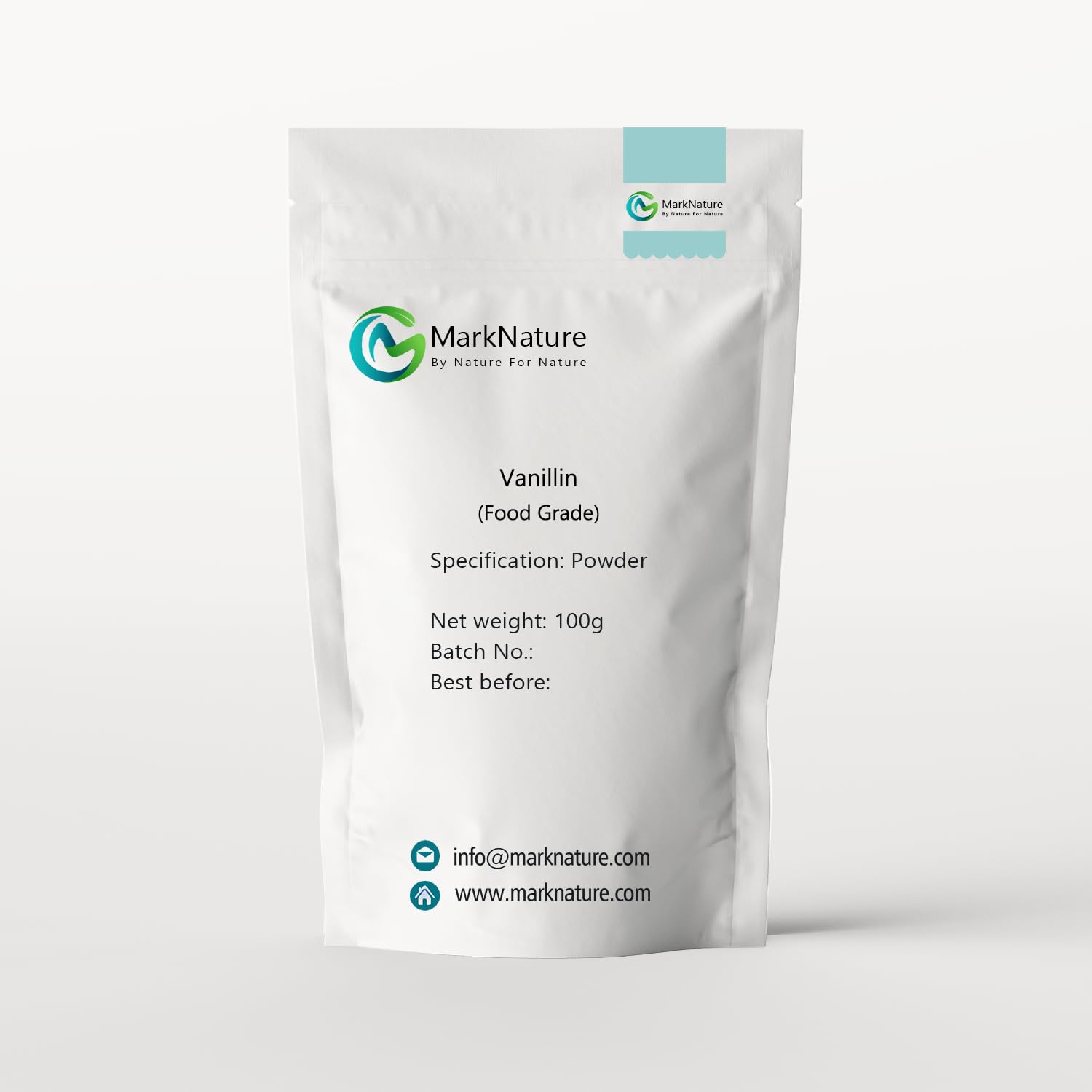 Polvo de Vainillina MarkNature Food Grade 100g
