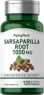 Piping Rock Cápsulas de Raíz de Zarzaparrilla | 120 cápsulas | Extracto concentrado de hierba | No transgénico y sin gluten