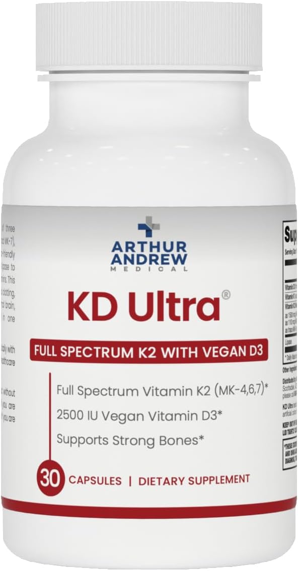 Arthur Andrew Medical KD Ultra Vitamina D3 y K2, 90 Cápsulas