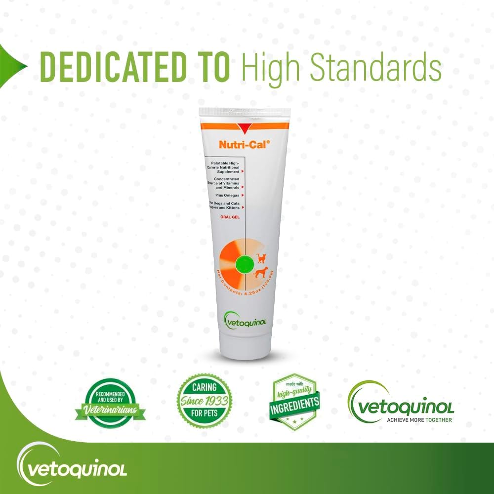 Vetoquinol Nutri-Cal - Gel Nutricional de Alto Contenido Calórico - Nutrientes Esenciales para Perros y Gatos - 4.25 oz (Paquete de 2)