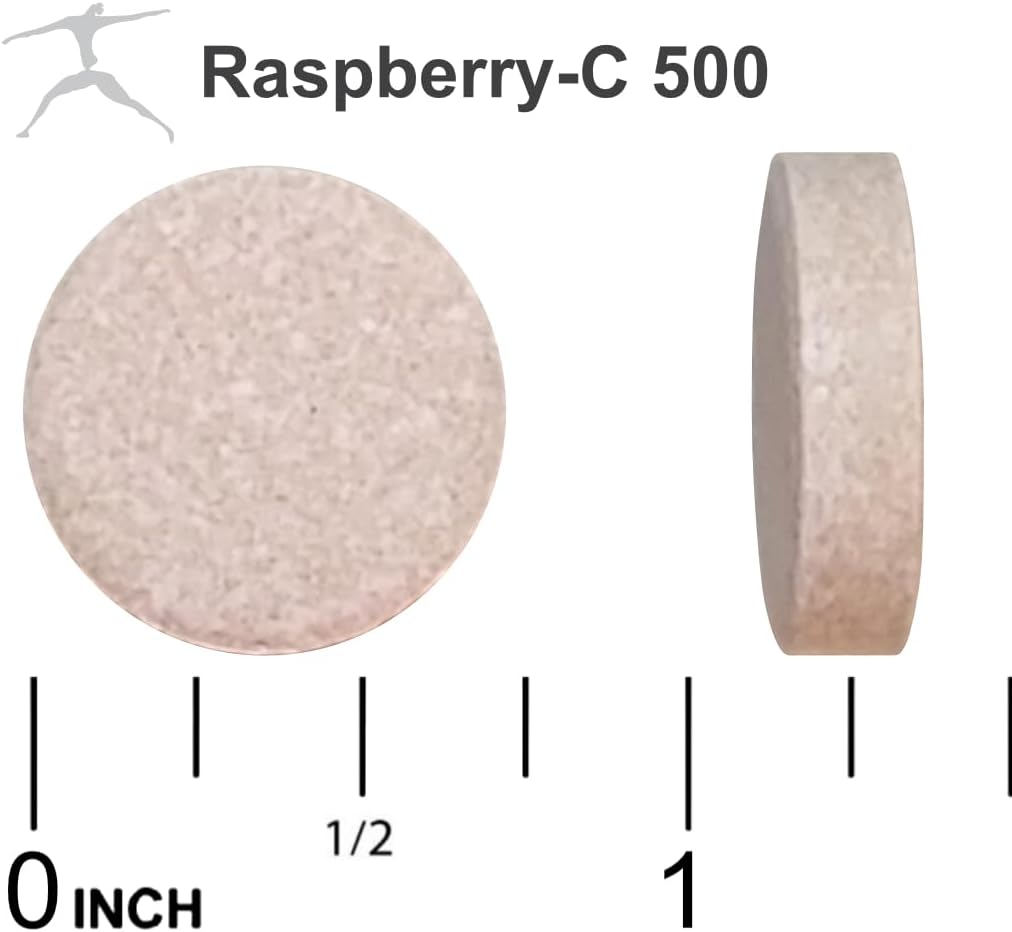 BIOSPEC NUTRITIONALS Raspberry C-500 – 500 mg de Vitamina C Masticable con Vitamina A y Bioflavonoides Cítricos
