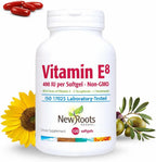 New Roots Herbal Vitamina E 400 UI con 8 Tocoferoles y Tocotrienoles, 120 Cápsulas Blandas