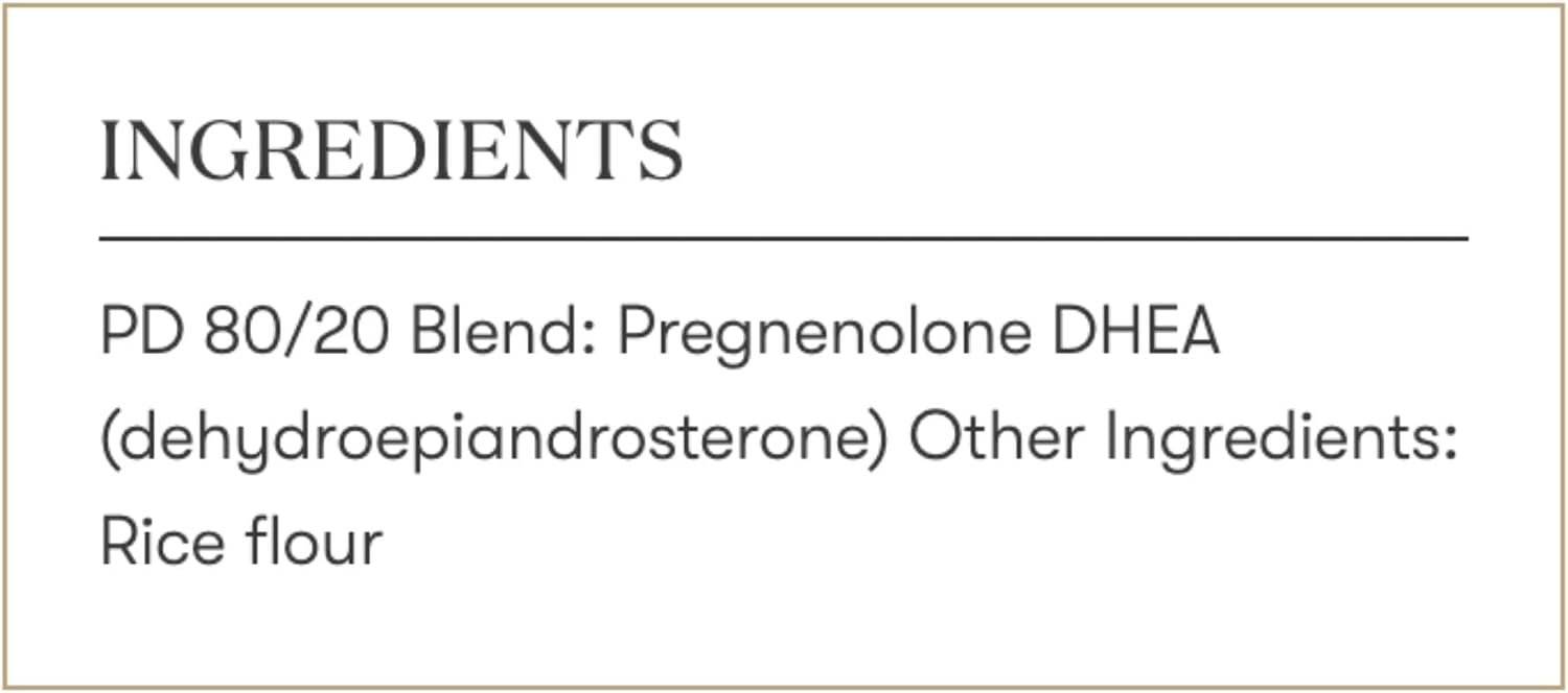 PD 80/20 Food Supplement with Pregnenolone and DHEA - 30 Capsules