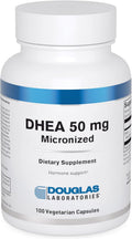 DHEA 50 mg Capsules - Micronized - Hormone & Immune Balance - Non-GMO - 100 Veggie Capsules - Douglas Laboratories