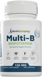 Benfotiamine Multi-B Neuropathy Support Formula 150mg – Pack de 3 Botes (120 Cápsulas cada uno)