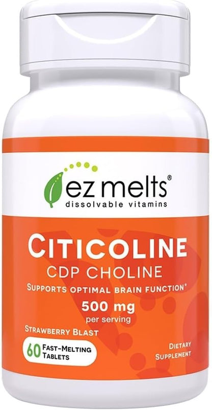 EZ Melts Citicoline - 60 Comprimidos Bucodispersables Sabor Fresa – Image 1