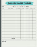 Cuaderno de Registro de Calorías y Macros: Seguimiento Diario de Comidas, Calorías, Carbohidratos, Grasas y Proteínas - Diario de Dieta y Control de Peso