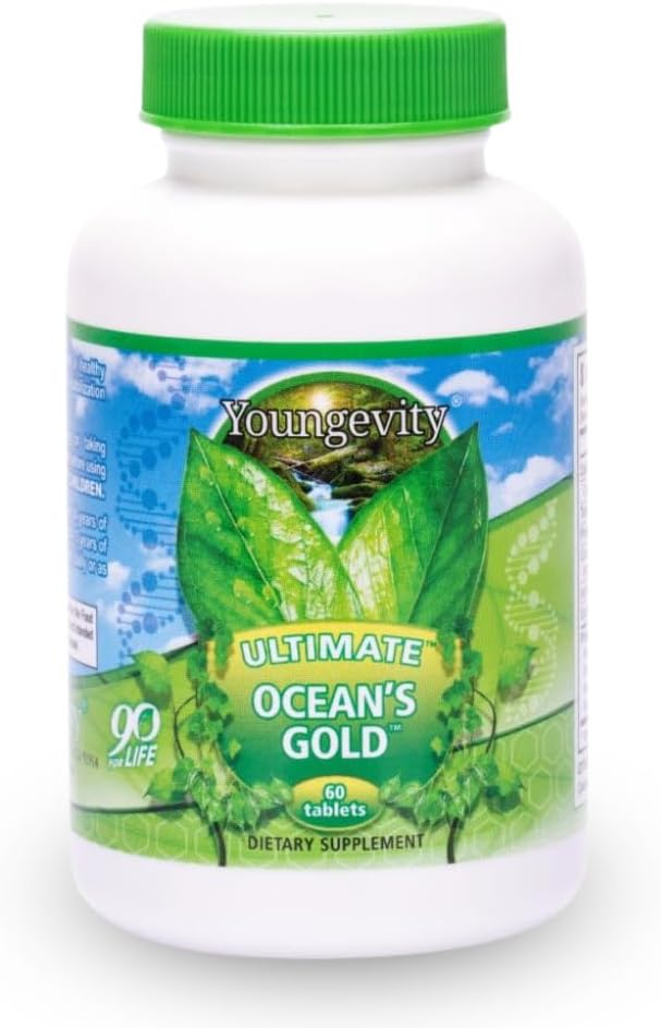 Youngevity Ultimate Ocean's Gold – Suplemento de Nutrientes Marinos para la Tiroides, el Corazón y el Equilibrio Hormonal – 60 Comprimidos (Pack de 2)