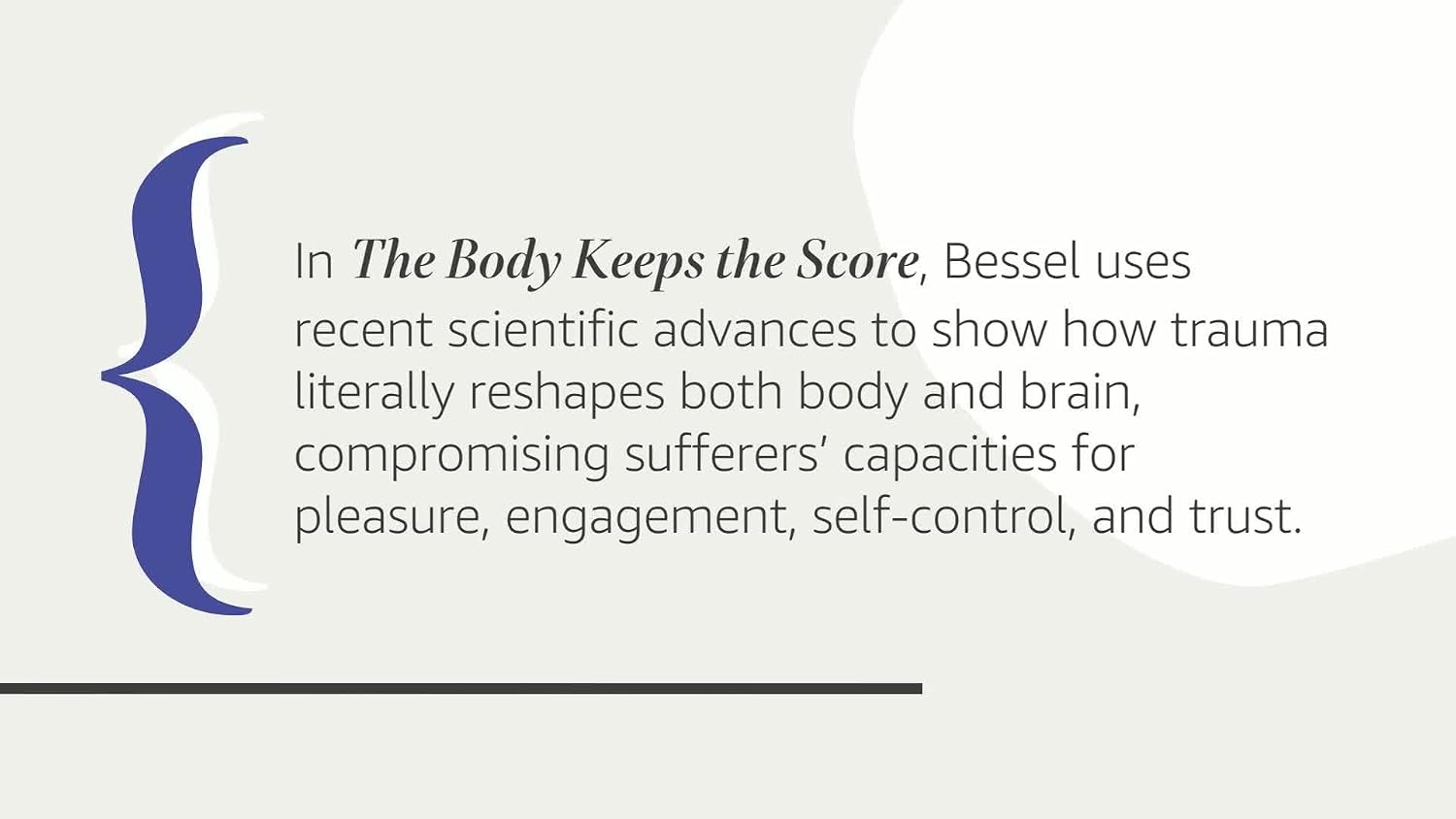 El cuerpo lleva la cuenta: Cerebro, mente y cuerpo en la superación del trauma