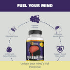 Sunshine Naturals Cerebrina con Ginkgo Biloba y L-Glutámico – 90 Cápsulas – Fórmula de apoyo cognitivo para adultos