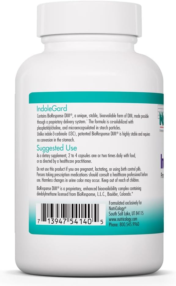 Nutricology IndoleGard - Complejo de DIM BioResponse - 120 Cápsulas