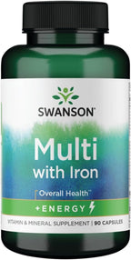 Swanson Active One Multivitamínico con Hierro, 90 Cápsulas