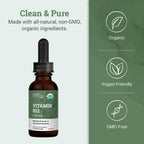 Earth Harmony Naturals Vitamina B12 Orgánica Vegana - 2500 mcg Metilcobalamina Líquido Sublingual - 30 ml