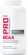 GNC Pro Performance BCAA 1.8 g - 240 Softgels (40 porciones)