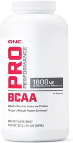 GNC Pro Performance BCAA 1.8 g - 240 Softgels (40 porciones)