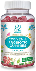 ACTIF Women’s Probiotic Gummies Maximum Strength 120 Billion CFU - 60 Gomitas Sabor Fresa