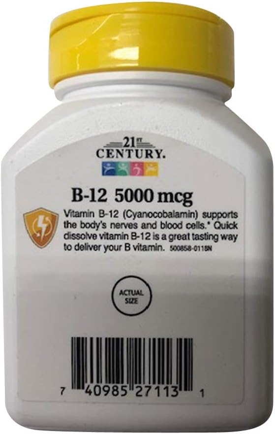 21st Century B12 5000mcg 110 comprimidos - 3 Botellas