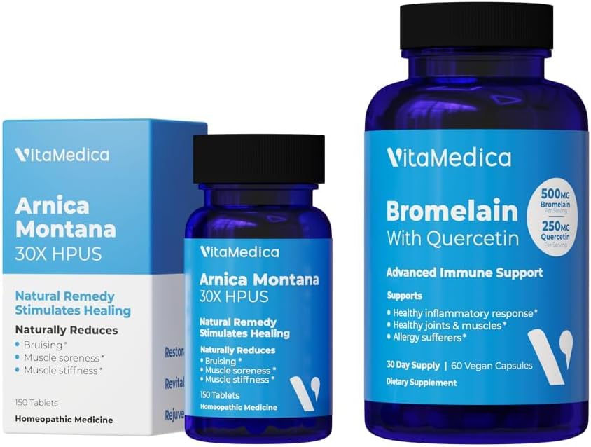 VitaMedica | Árnica Montana 30X y Bromelina con Quercetina | Paquete de Recuperación