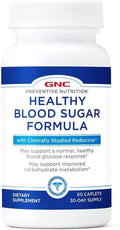 GNC Preventive Nutrition Healthy Blood Sugar Formula con Reducose - 60 Comprimidos