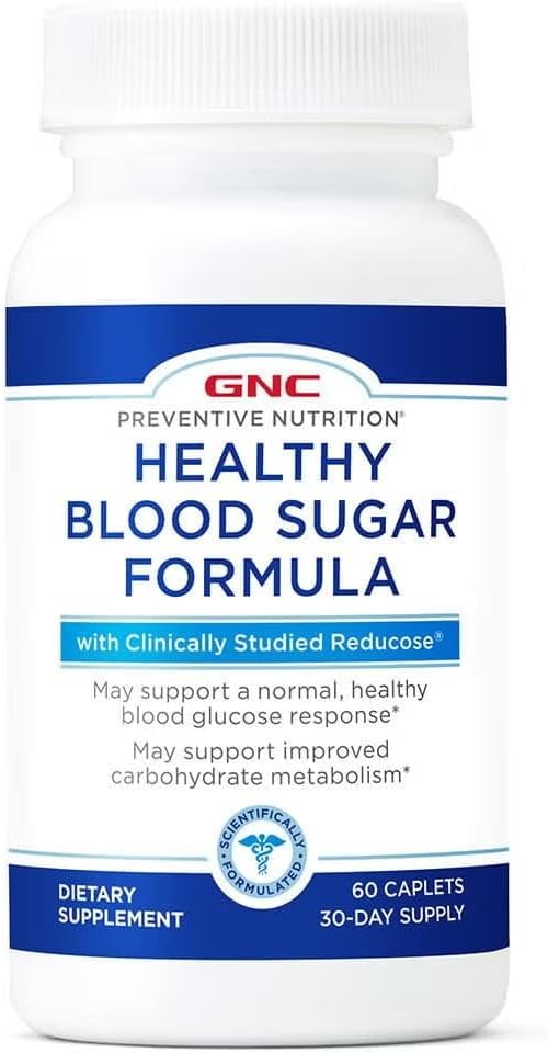 GNC Preventive Nutrition Healthy Blood Sugar Formula con Reducose - 60 Comprimidos