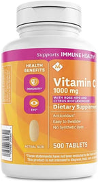 Member's Mark Vitamina C 1000 mg con Escaramujo y Bioflavonoides Cítricos (500 comprimidos)
