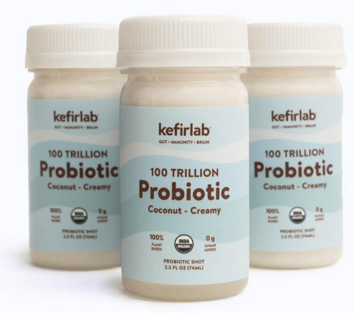 KefirLab Probiotics 100T CFU - 36 Cepas - Vegano y Orgánico - Apoya la Digestión, Sistema Inmunitario, Salud Cerebral, Estado de Ánimo y Estrés. Vainilla (16 Pack)