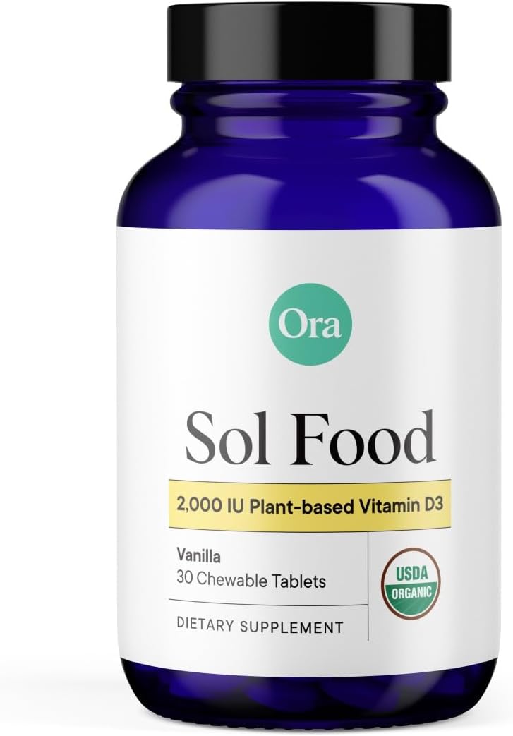 Vitamina D3 2000 IU Vegana - Comprimibles de Liquen - Ora Organic