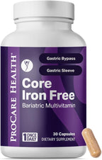 Procare Health Multivitamínico Bariátrico Sin Hierro - 30 Cápsulas Vegetales de Disolución Rápida - Vitaminas para Bypass Gástrico y Manga Gástrica, Sin Hierro (1 Mes)