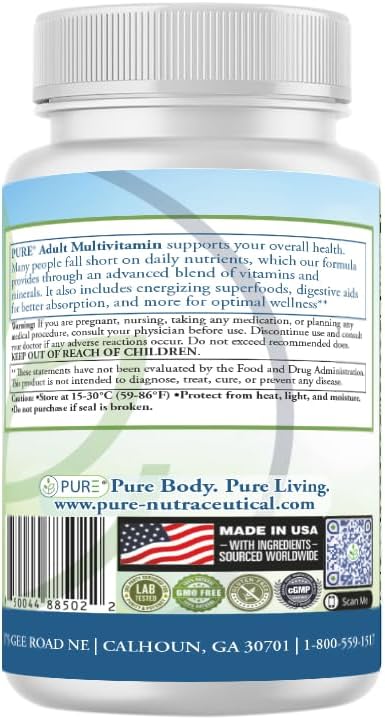 PURE Multivitamínico Adultos Sin Hierro - 90 Cápsulas Vegetales