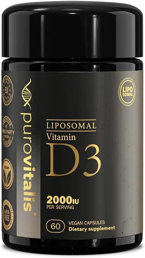 PUROVITALIS Vitamina D3 Liposomal 2000 UI - 60 Cápsulas Veganas