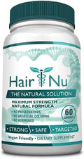 Solución natural para el crecimiento del cabello / Complemento alimenticio, 1 botella – 60 cápsulas