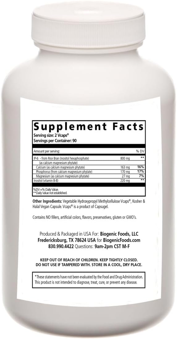 IP6 - Inositol Hexafosfato e Inositol - Apoyo Inmunológico Natural, Cápsulas Vegetales