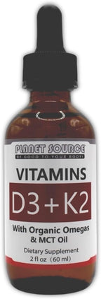 Gotas de Vitamina D3 y K2 para el Soporte Óseo, 5000 UI, 120 mcg