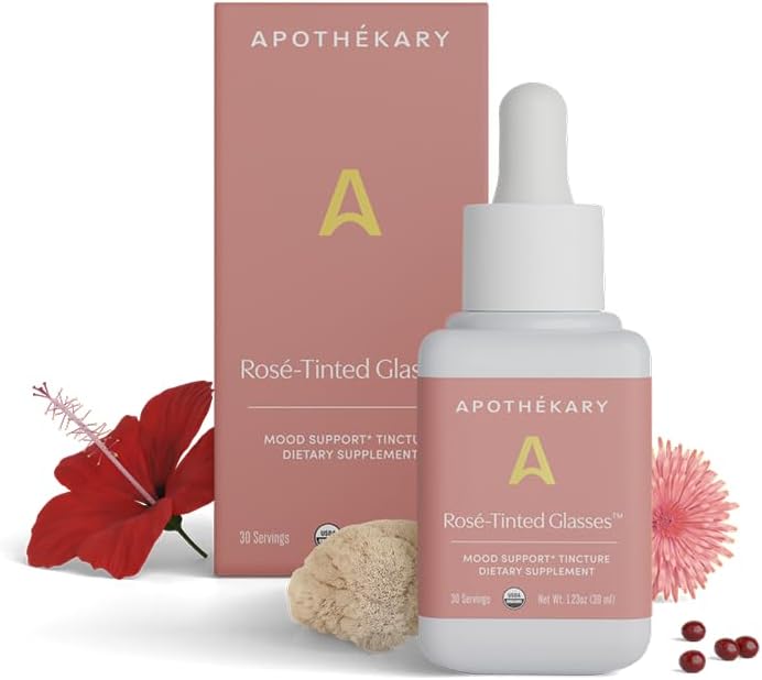 Apothékary Rosé-Tinted Glasses - Gotas herbales sin alcohol para ánimo y concentración - Orgánico - 30 ml