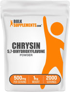 BulkSupplements Chrysin en Polvo - 5,7-Dihidroxiflavona, 500 mg por ración, 25 g