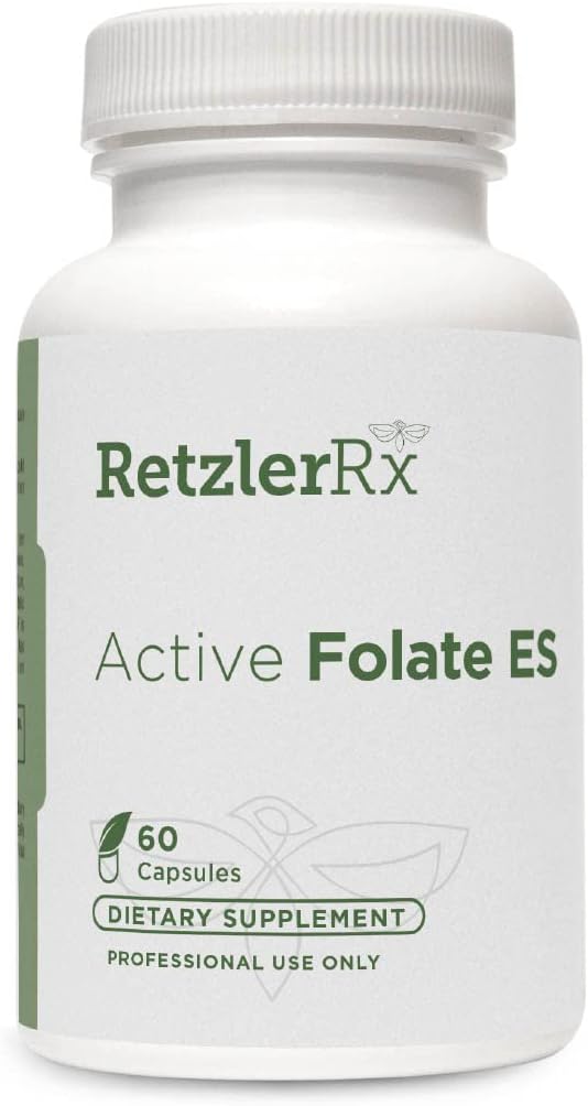 HormoneSynergy Active Folate ES - 5-MTHF - 10.000 mcg (10 mg) por ración - Folato bioactivo como Quatrefolic® - 60 cápsulas vegetales