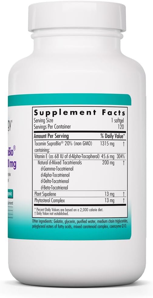 Nutricology Tocomin SupraBio Tocotrienoles 200 mg - 120 Cápsulas Blandas
