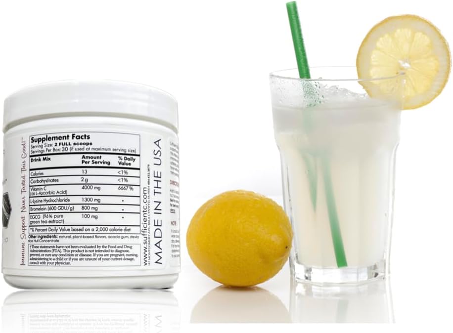 Sufficient-C Lemon Peach Immune-ade & Glutenizer Force Plus Kiwi Strawberry Digestive-ade - Pack Ahorro